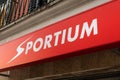 Sportium logo sign, sports bets company