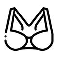 Sportive Bra Icon Vector Outline Illustration Royalty Free Stock Photo