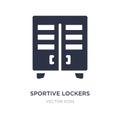 sportive lockers icon on white background. Simple element illustration from American football concept