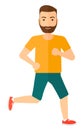 Sportive man jogging