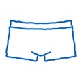 Sportive Pants doodle icon hand drawn illustration