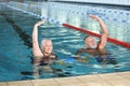 Sportive senior couple doing exercises Royalty Free Stock Photo