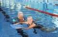 Sportive senior couple doing exercises Royalty Free Stock Photo