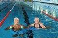 Sportive senior couple doing exercises Royalty Free Stock Photo