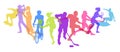 Sports Active Fitness Sport Silhouettes People Royalty Free Stock Photo