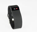 Sports Activity Tracker Wristband with Red Heartrate Royalty Free Stock Photo