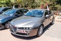 Sports Alfa Romeo at an exhibition of old cars in the Karmiel city Royalty Free Stock Photo