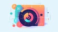 A Sports analytics icon representing the use of data analysis to improve team performance and fan created with Generative AI
