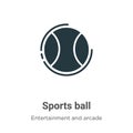 Sports ball vector icon on white background. Flat vector sports ball icon symbol sign from modern entertainment collection for