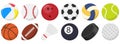 Sports balls flat icon set. Vector illustration Royalty Free Stock Photo