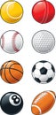Sports Balls Icon Set Royalty Free Stock Photo