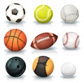 Sports Balls Set Royalty Free Stock Photo