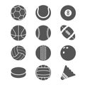 Sports balls vector icons Royalty Free Stock Photo