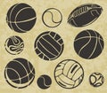 Sports Balls - vector set.