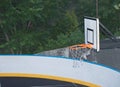 Sports basketball court in the evening, outdoor