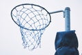 Sports, basketball and netball hoop for training, fitness and a game at school or in public. Rim, play and equipment for