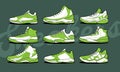 Sports basketball shoes design vector template