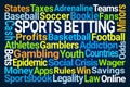 Sports Betting Word Cloud Royalty Free Stock Photo