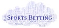 Sports Betting word cloud. Royalty Free Stock Photo