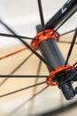 Sports bicycle front axle with quick disconnect rims