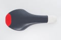 Sports bicycle saddle on a white background.