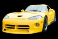 Sports Car American Yellow Royalty Free Stock Photo