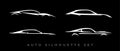 Sports car auto logo silhouette set Royalty Free Stock Photo