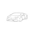 Sports car black sign icon. Vector illustration eps 10 Royalty Free Stock Photo