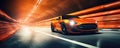 Sports Car Driving Through A Tunnel Royalty Free Stock Photo