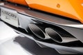 Sports car exhaust Royalty Free Stock Photo