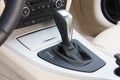 Sports car gear shifter Royalty Free Stock Photo