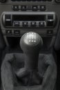 Sports car gear shifter Royalty Free Stock Photo