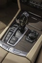 Sports car gear shifter Royalty Free Stock Photo