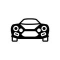 Black solid icon for Sports Car, automobile and competiton