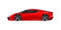 Sports car icon in flat style. Side view of the supercar isolated on white background Royalty Free Stock Photo