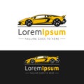 Sports car Logo Design,Sports vehicle logo. Royalty Free Stock Photo