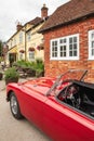 Sports Car Outside English Country Pub