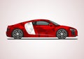 Sports car with polygonal pattern.cdr Royalty Free Stock Photo