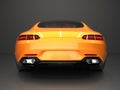 Sports car rear view. The image of a sports gold Royalty Free Stock Photo