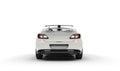 Sports Car White - Back View Royalty Free Stock Photo