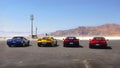 Sports Cars, Bonneville Salt Flats International Speedway, Utah Royalty Free Stock Photo