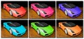 Sports cars pop art Royalty Free Stock Photo