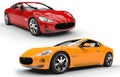 Sports Cars Red And Yellow