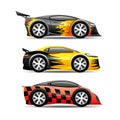 Sports cars set. Royalty Free Stock Photo