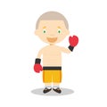 Sports cartoon vector illustrations: Boxing