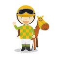 Sports cartoon vector illustrations: Horse Racing
