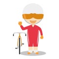 Sports cartoon vector illustrations: Track Cycling