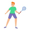 Sports child icon, cartoon style