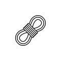 sports and competition, climb, rope, climbing line icon on white background