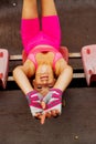 Sports Confident Girl Trains On A Sports Ground, Leads A Healthy Lifestyle